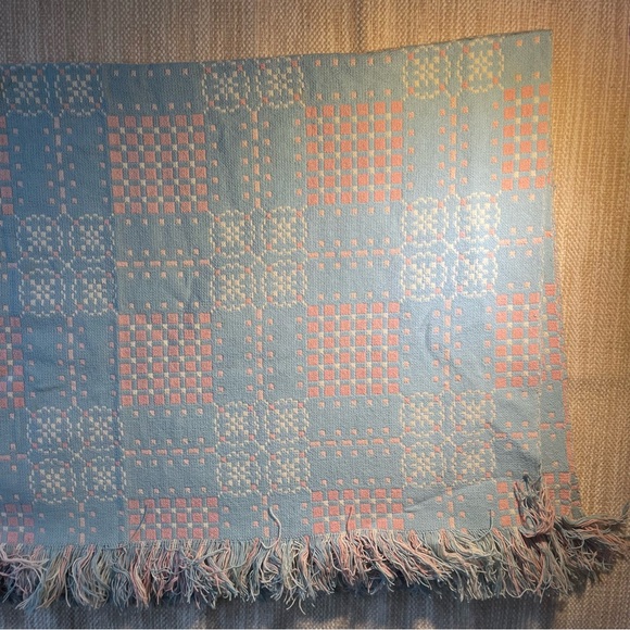 Mystic Valley Traders Vintage Wool Cotton Woven Throw Blanket / Twin UK 92”x52” - Picture 7 of 13